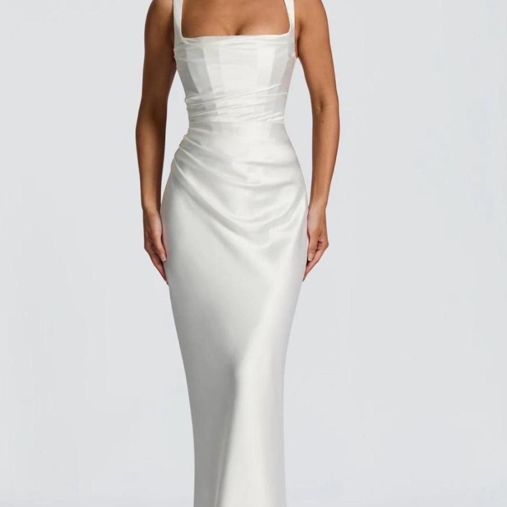 Babyboo Elegant White Evening Gown